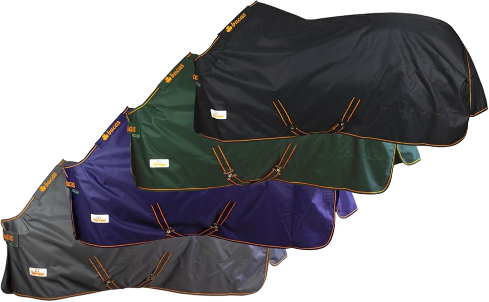 Зимова ковдра Marengos Bucas 1200D Irish Turnout - дихаюча та водонепроникна ковдра для вигулу з внутрішнім шаром та перехресним кріпленням. Сірий/Помаранчевий, розмір 145 см (наповнювач 50 г/м²)