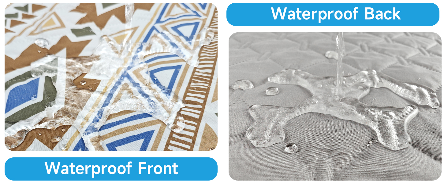 Водонепроникний двосторонній килимок для собак YOSEPATI, 178 x 76 см, бежевий з візерунком медальйон, для собак, котів, дітей, зручний для диванів та меблів, легко миється