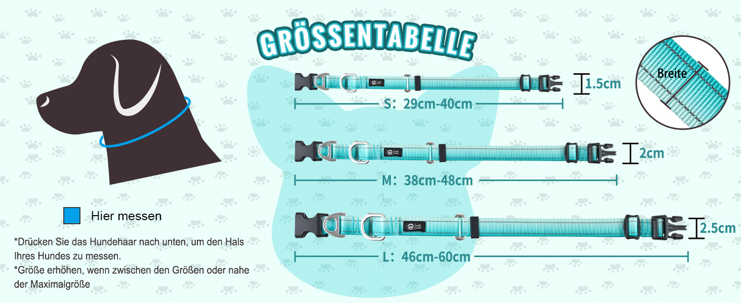 Відбиваюче нашийник для собак Martinage, нашийник-стоп для собак великих, середніх та малих порід, нашийник-стоп для Whippet, Greyhound, Saluki (Турквіс, S)