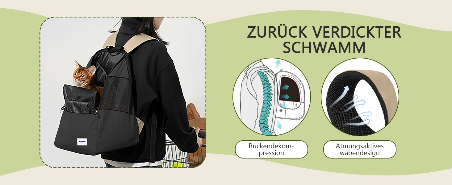 Рюкзак-переноска для тварин ALLSOPETS: для котів та маленьких собак, зручний, дихаючий, для подорожей, кемпінгу, прогулянок. Бежевий колір