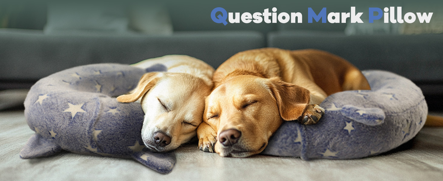 Подушка для собак POMESEA, велика, синього кольору. М'яка подушка для розслаблення з щільної бавовни для підтримки голови, шиї та спини. Машинне прання, зручна іграшка для собак, світиться в темряві.