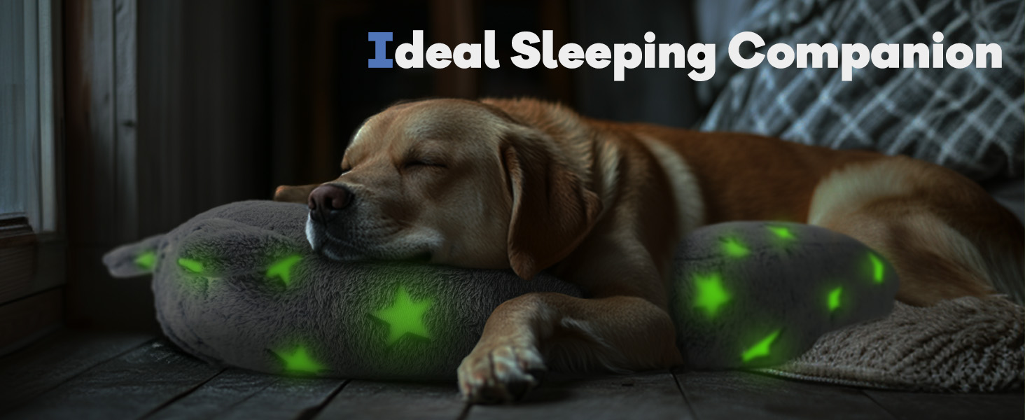 Подушка для собак POMESEA, велика, синього кольору. М'яка подушка для розслаблення з щільної бавовни для підтримки голови, шиї та спини. Машинне прання, зручна іграшка для собак, світиться в темряві.