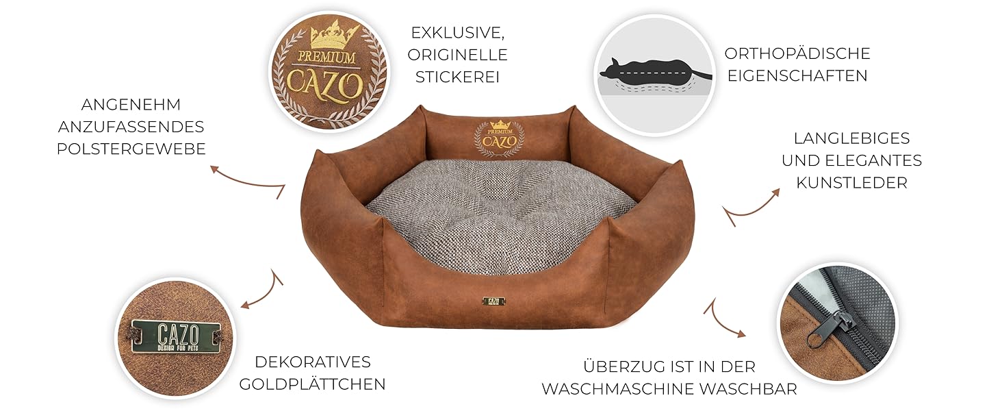 CAZO Преміум лежанка для собак та котів, діаметр 70 см, розмір M, LPMG0204/A