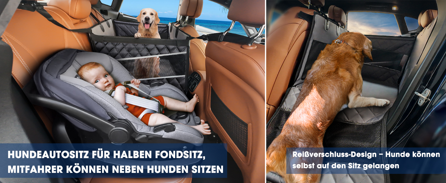 Автокрісло для собак MixJoy: стабільне, вологостійке, з кріпленнями для середніх та великих собак (сірий)