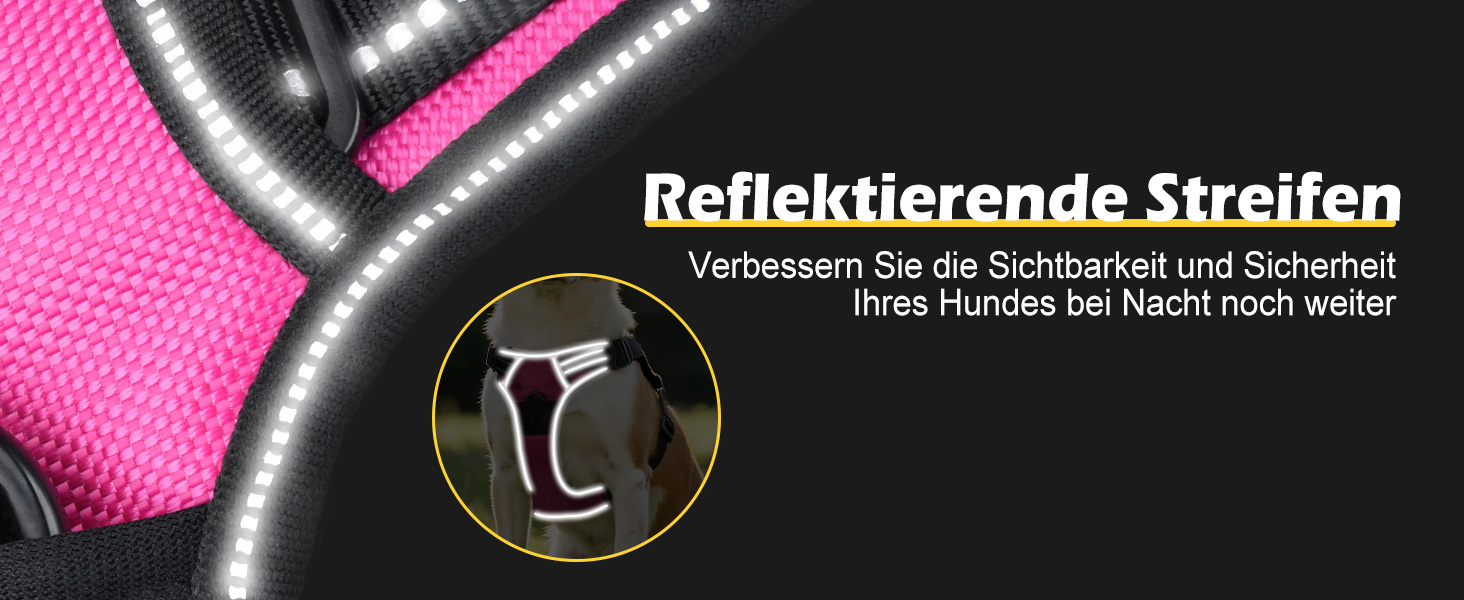 Світловідбиваючий нашийник для собак Joytale з LED, для середніх собак, без натягування, з ручкою, регульований, для нічних прогулянок, зелений, розмір M