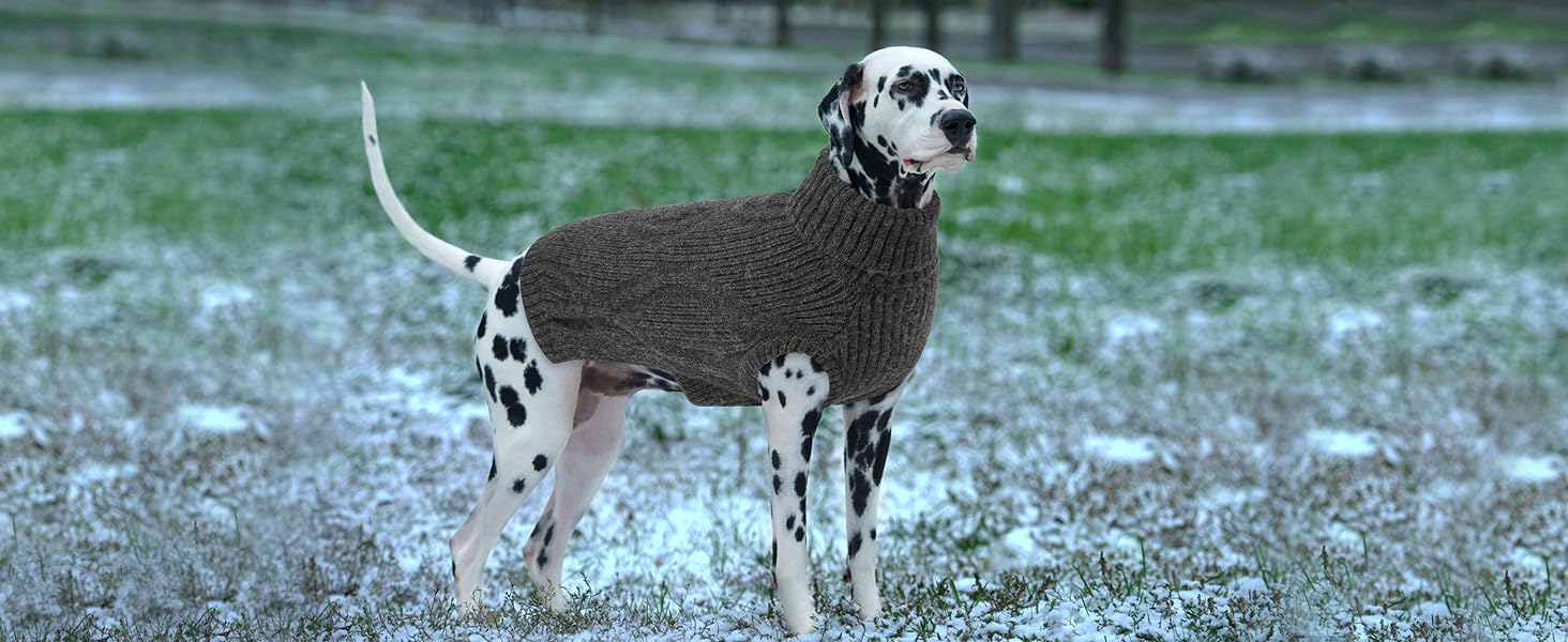 Теплий та м'який пуловер для собак Queenmore | Turtleneck для Corgi, Beagle, Французького бульдога, Шнауцера, Такси | Розмір L, Колір блакитний