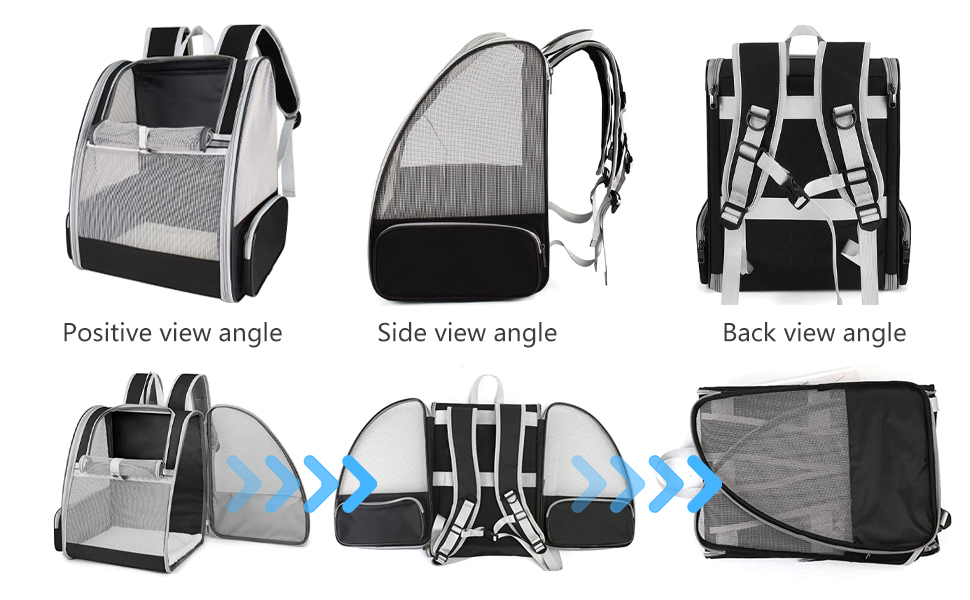 Рюкзак для собак та котів PETCUTE, рожевий, до 7 кг, дихаючий, складний, для подорожей, кемпінгу, схвалений авіакомпаніями