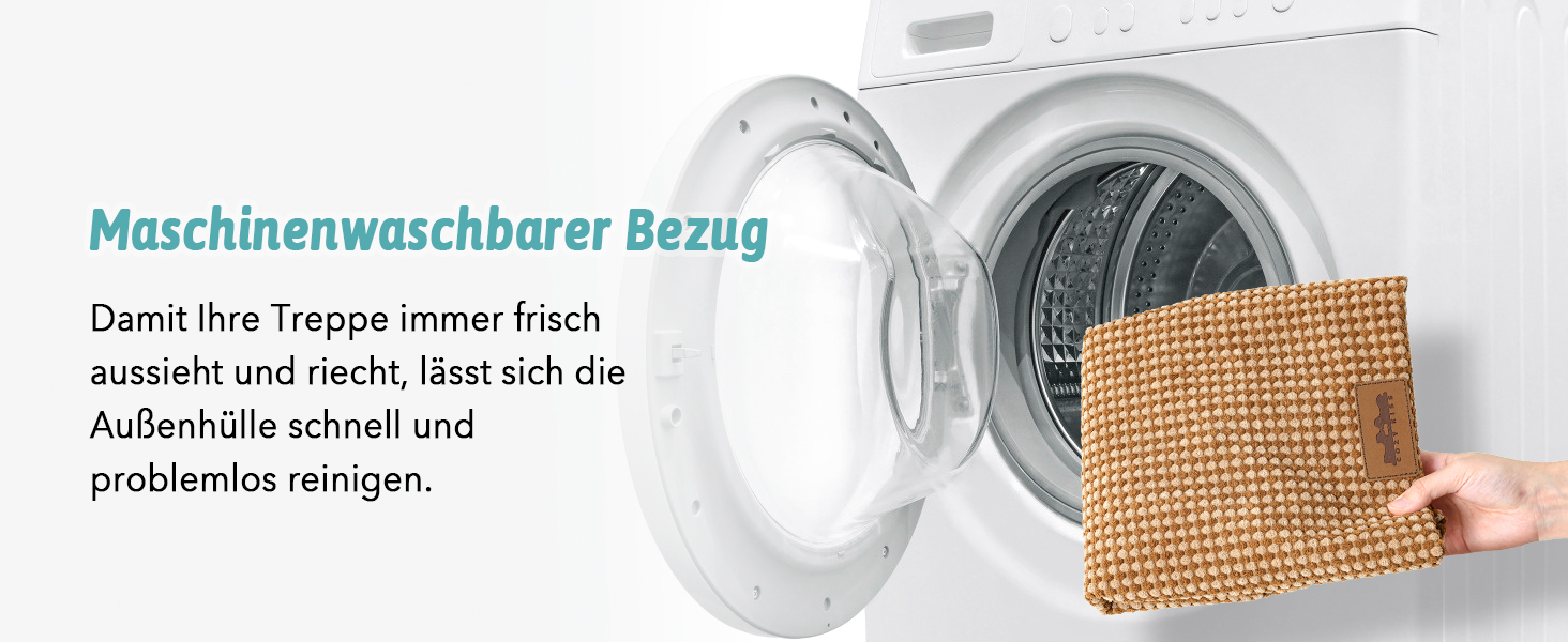 Сходинки для собак маленьких порід, 5 сходинок, 60 см, знімний чохол (світло-коричневий) 75x50x60 см