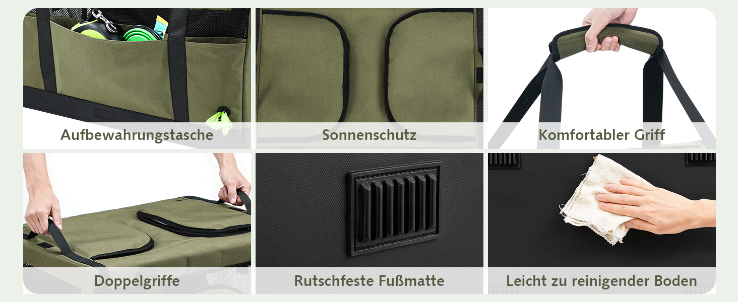 Транспортна переноска для котів Pecute – переноска-сумка для 2 котів, сіра, складана