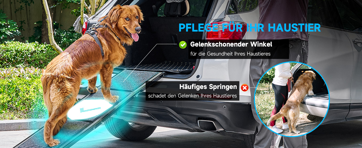 Східці для собак CO-Z, 170 см, розкладні, до 90 кг, з антиковзким покриттям, для всіх автомобілів