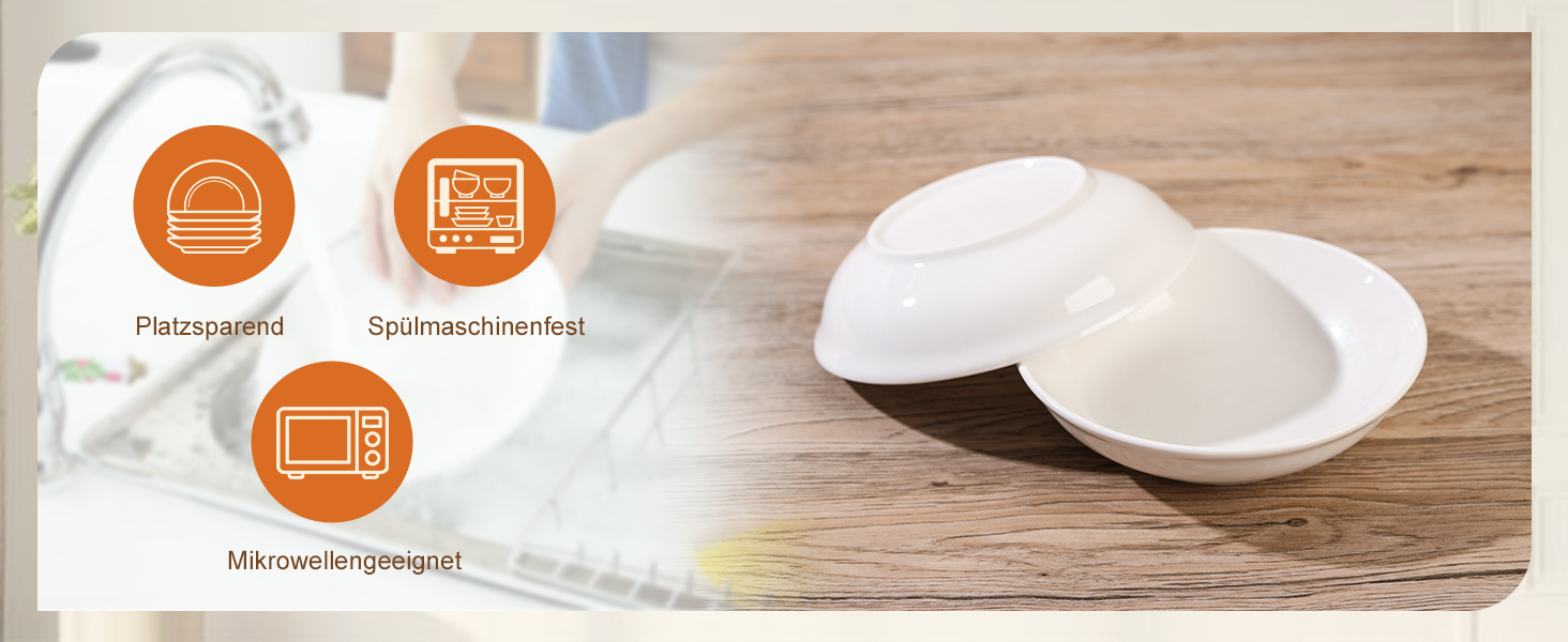 Набори мисок для котів з кераміки Katzennapf Set - 6 шт. Миски для корму для котів у мінімалістичному стилі, широкі, плоскі, зручні для вусів, мікрохвильові та придатні для миття в посудомийній машині, 250 мл, білі