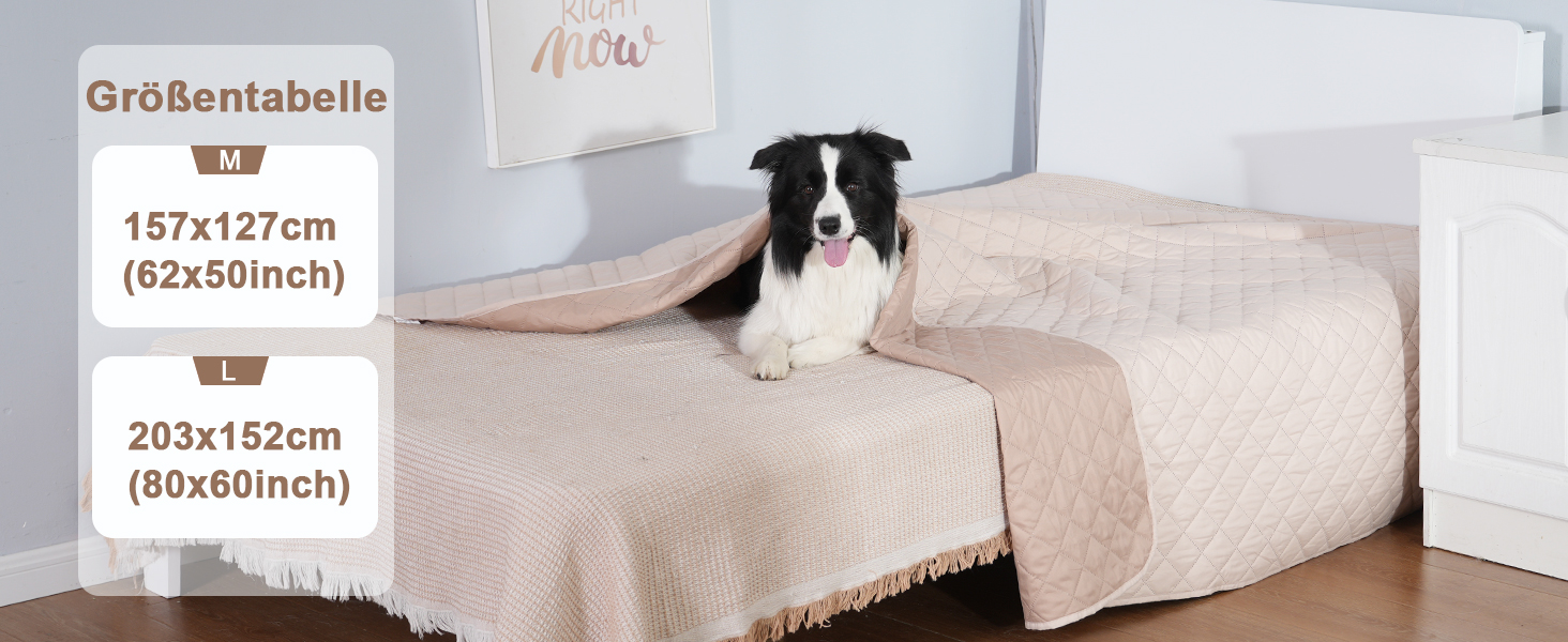 Водонепроникний килимок для собак на диван, ліжко та в авто - котячий килимок, захист дивану/ліжка від подряпин, двосторонній, миючий, ідеальний для великих/маленьких собак (Рожевий, 203x152 см)