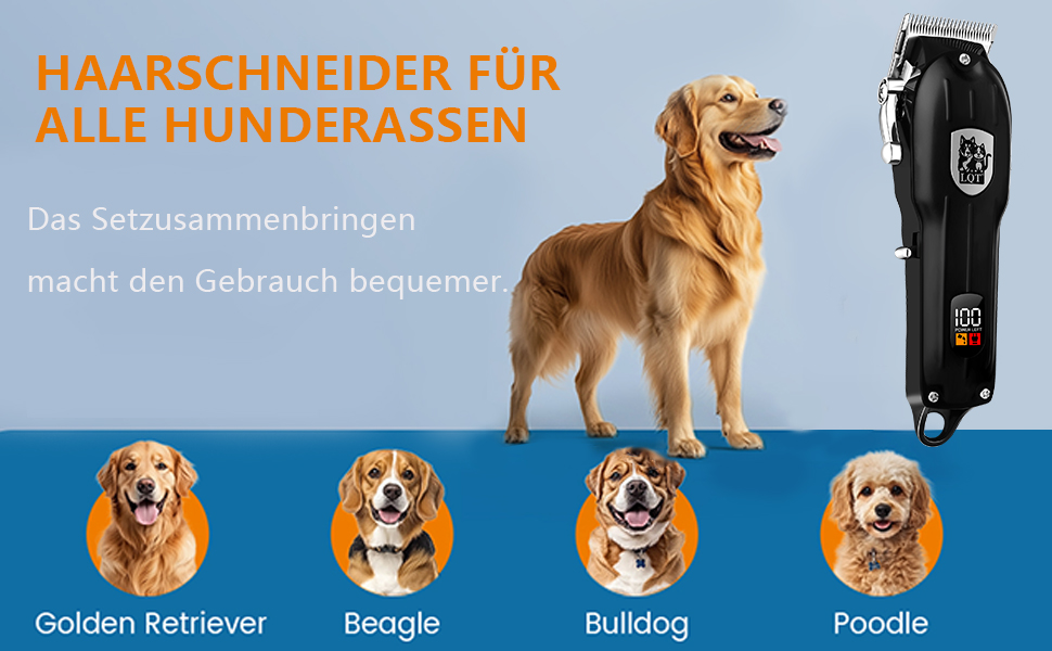 Машинка для стрижки собак, акумуляторна бездротова тиха, для котів та інших тварин, чорна