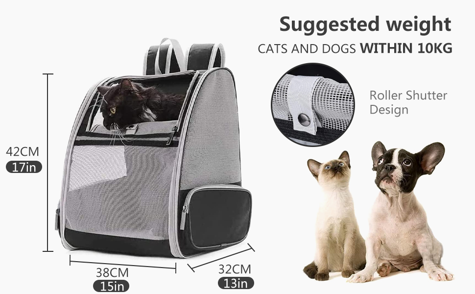 Рюкзак для собак та котів PETCUTE, рожевий, до 7 кг, дихаючий, складний, для подорожей, кемпінгу, схвалений авіакомпаніями