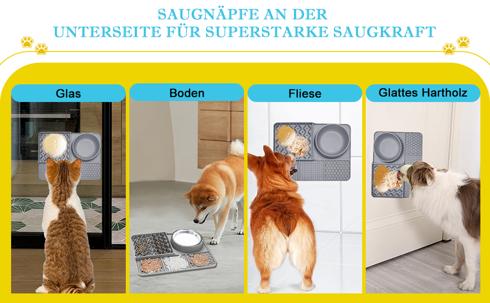 Шлека для собак Cooltto з лотком та шпателем: силіконова підстилка з присосками для купання, грумінгу та догляду за кігтями (сірий)