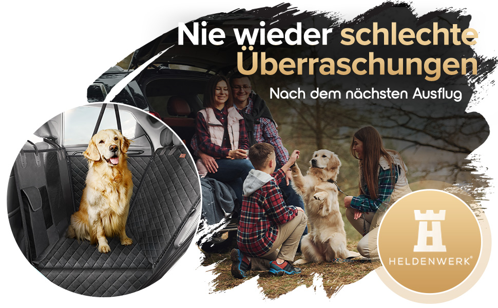 Захисна автомобільна накидка для собак HELDENWERK: водовідштовхувальна, стійка до подряпин, універсальна, з боковим захистом та оглядовим вікном