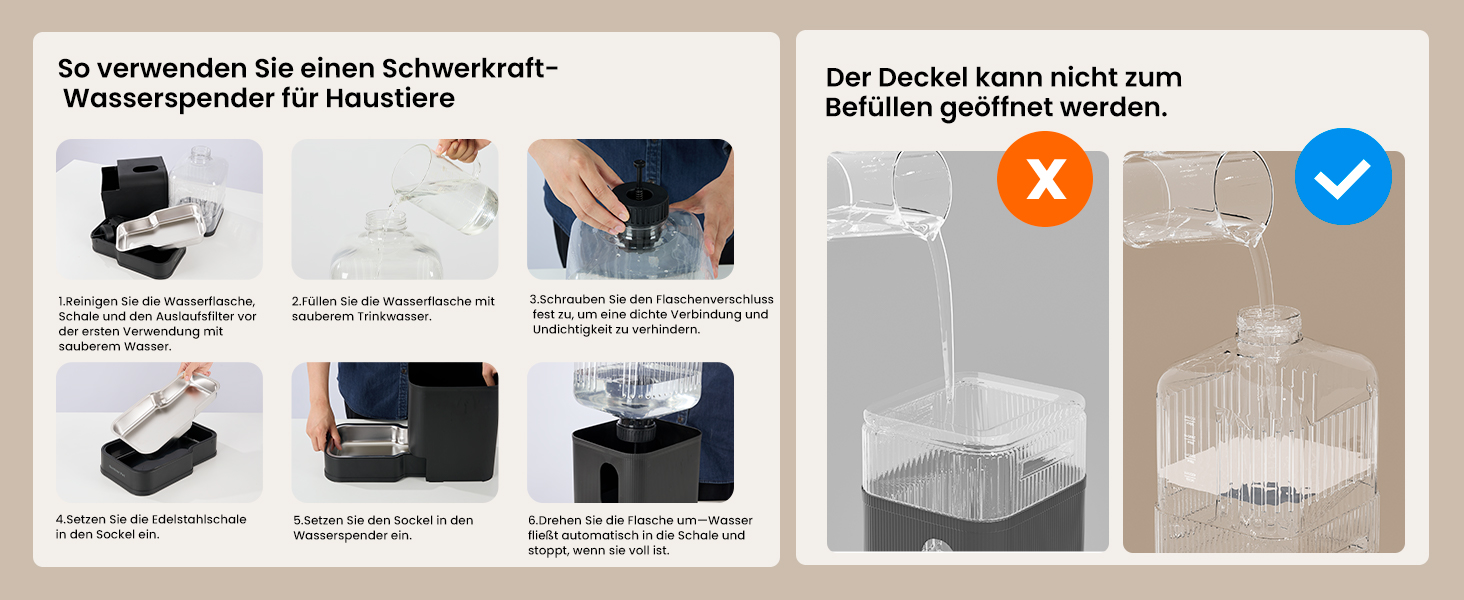 Автоматичний диспенсер води для собак та котів Gardner Pet - годівниця з нержавіючою сталею, велика ємність (8.5L), без електроенергії, BPA-free