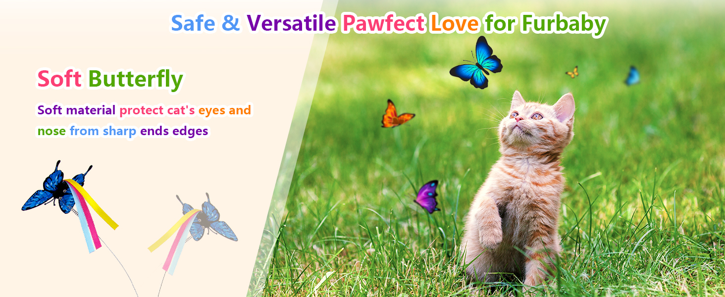 Автоматична іграшка для кота TOHDNC 3-в-1: ховається та шукає, з блискучим метеликом та рухомою пір'ям. Інтерактивна іграшка для кошенят та дорослих котів всіх порід