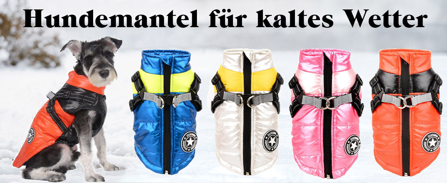 Водонепроникна зимова куртка для собак та котів SMALLLEE_LUCKY_STORE, оранжевого кольору, розмір M