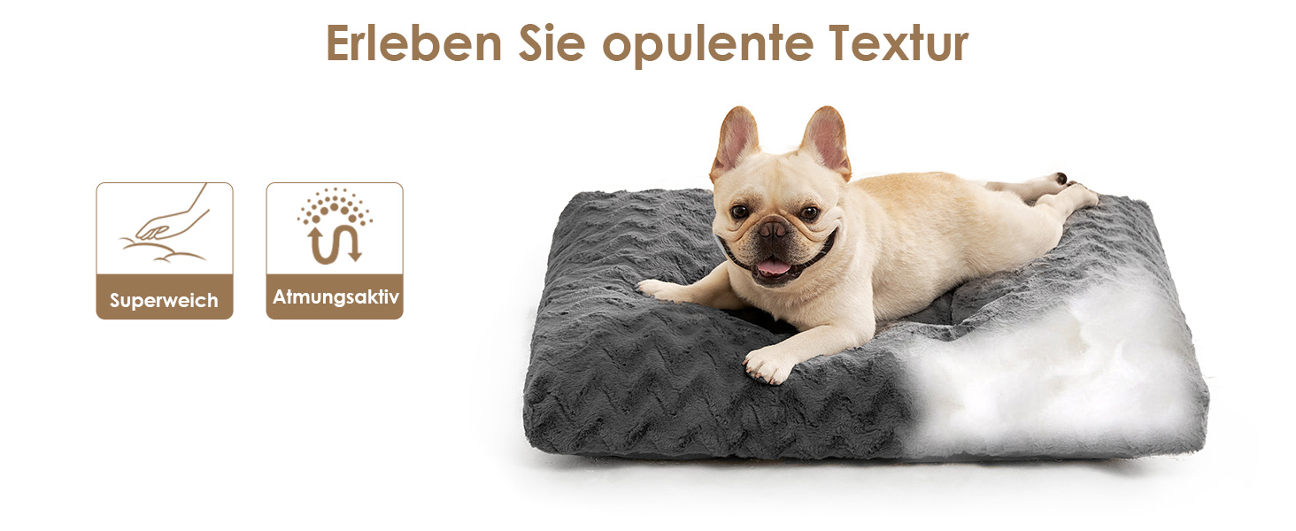 Килимок для собак великих порід EHEYCIGA, 104x68 см, XL, штучне хутро та льон, темно-сірий