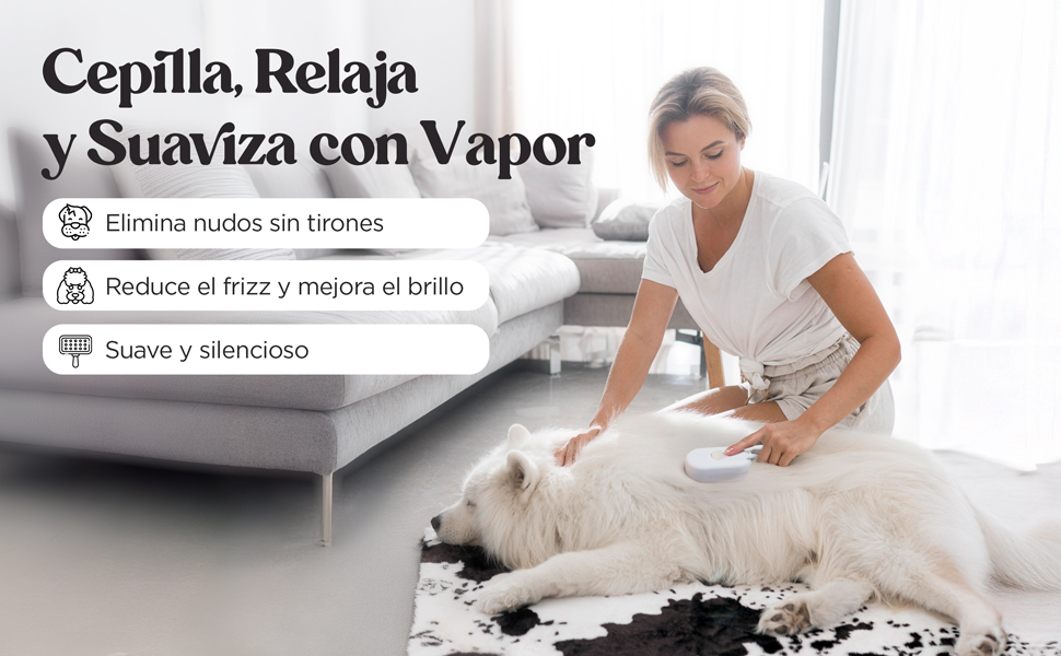 Парова щітка для котів та видалення шерсті: щітка для котів та собак з парою, щітка для видалення шерсті для тварин, парова щітка для тварин, щітка для шерсті, щітка для домашніх тварин