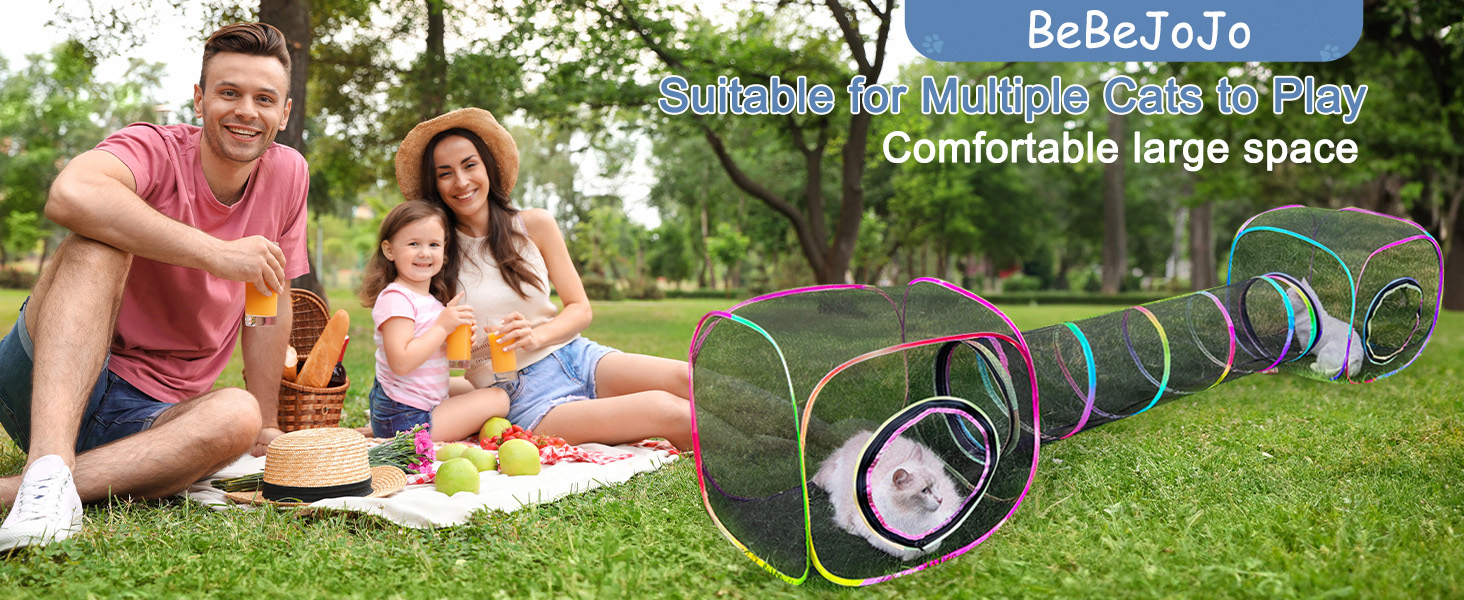 Туннель для котів Outdoor, складаний вольєр для тварин, портативний ігровий тунель, вольєр для цуценят, вольєр для котів, вольєр для собак, для внутрішнього та зовнішнього використання, з 2 іграшками-мишками