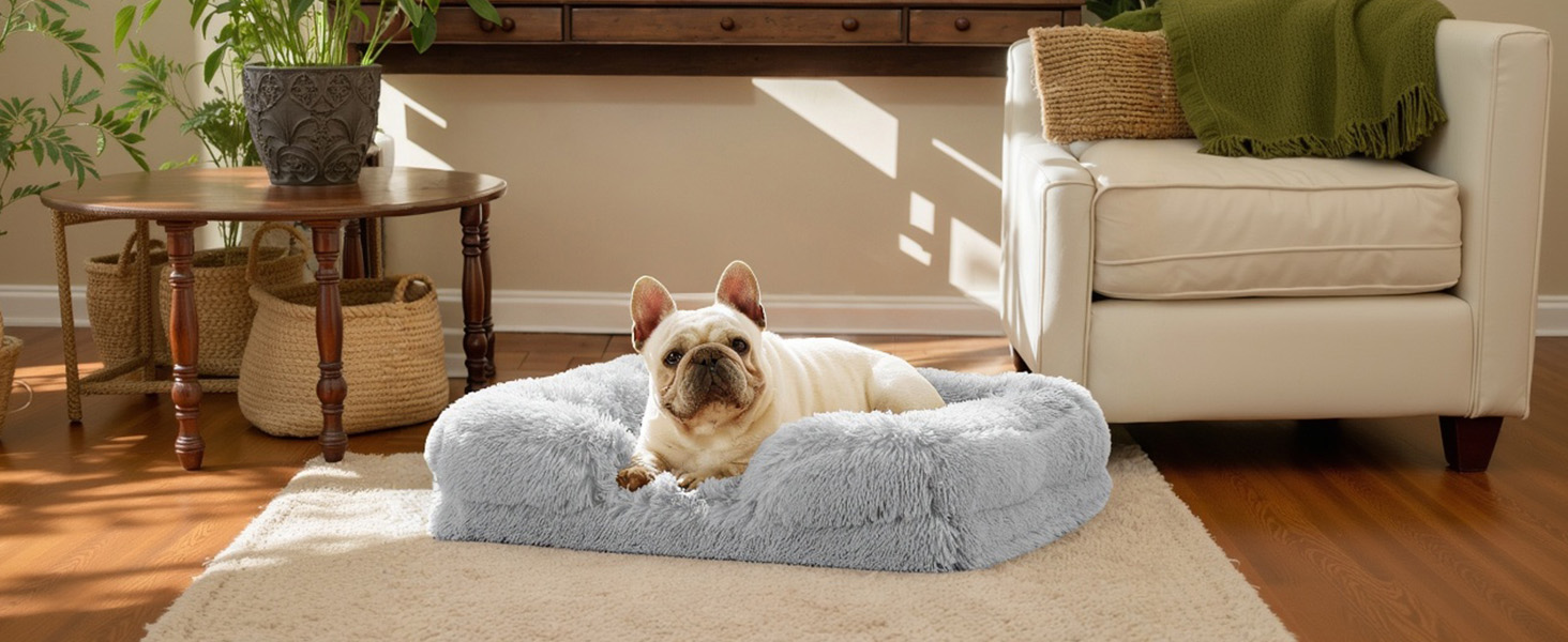 Ортопедичне ліжко для собак великих порід: тепле, неслизьке, стійке до укусів. Яйцеподібне поролонове ліжко-подушка для собак, знімний помпон, килимок для собак. Чудовий подарунок для любителів собак на зиму. Колір: сірий, розмір: L