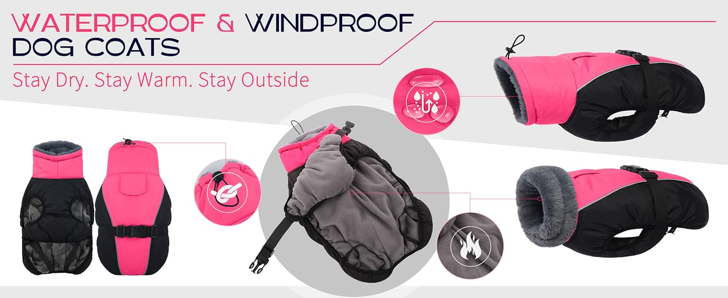 Водонепроникний зимовий теплий одяг для собак - куртка для маленьких, середніх та великих собак. Теплий одяг для собак з безпечними світловідбиваючими смугами для Лабрадорів, Чихуахуа, Французьких бульдогів. Зелений камуфляж