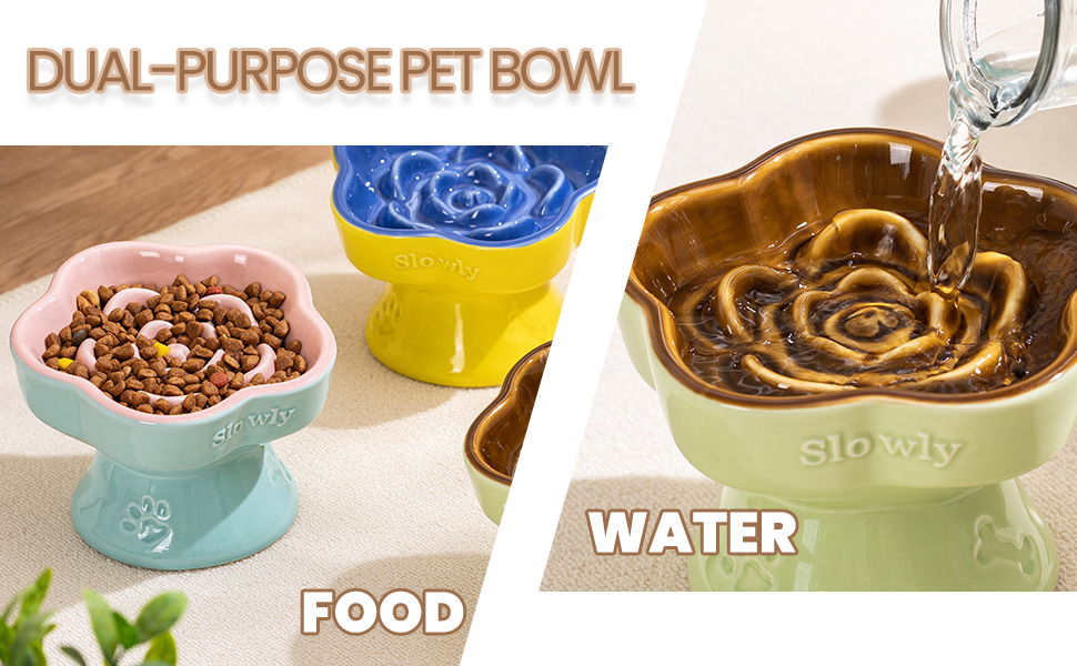 Антишвидкісний миска для собак, миска для котів та маленьких собак, керамічна миска (Морінгблюте)
