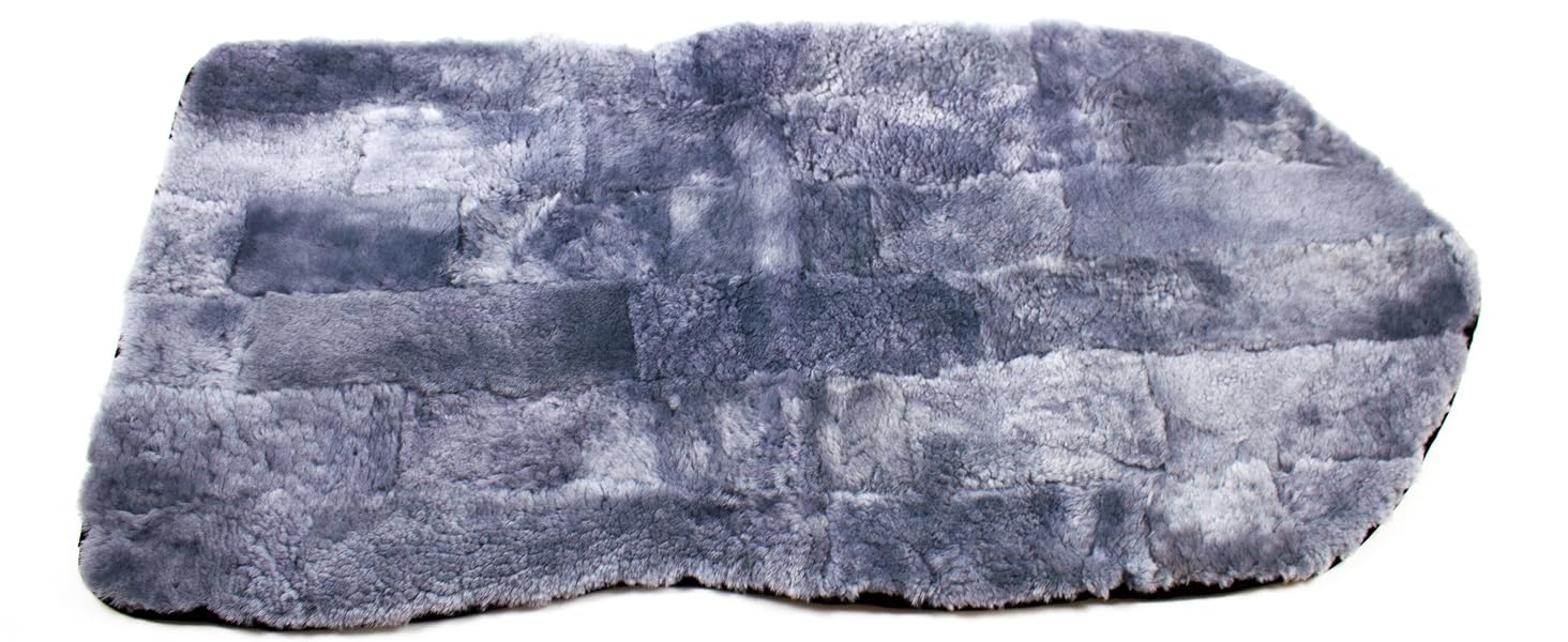 Лежанка для кота та собаки з натуральної овечої шкури Reissner Lammfelle Engel (Patch), сірий гриб