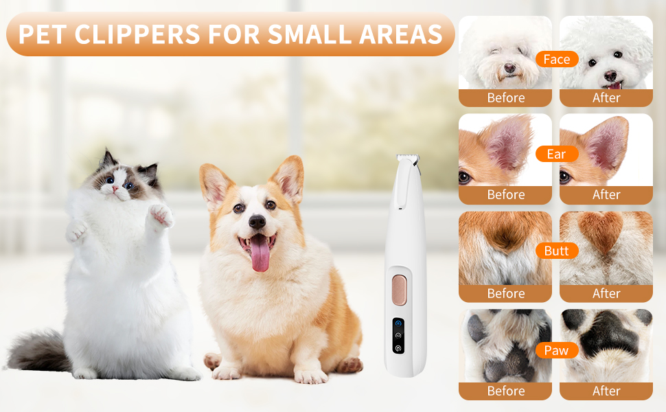 Електричний триммер для лап домашніх тварин - безшумний, водонепроникний, для собак та котів