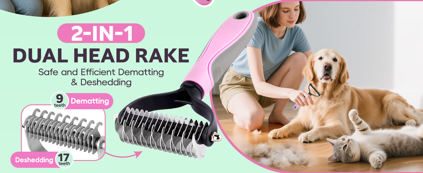 Набір для догляду за домашніми тваринами 10 предметів: щітка для собак проти випадіння шерсті з обрізачем кігтів та тримером, аксесуари для догляду за собаками/кішками, гребінець для видалення ковтунів + аксесуари для купання для всіх тварин