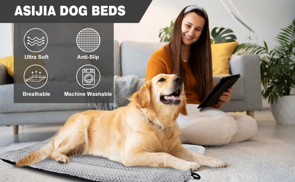 М'який килимок для собак, 90 x 58 см, сірий, Sherpa, з неслизьким дном, для середніх та великих собак