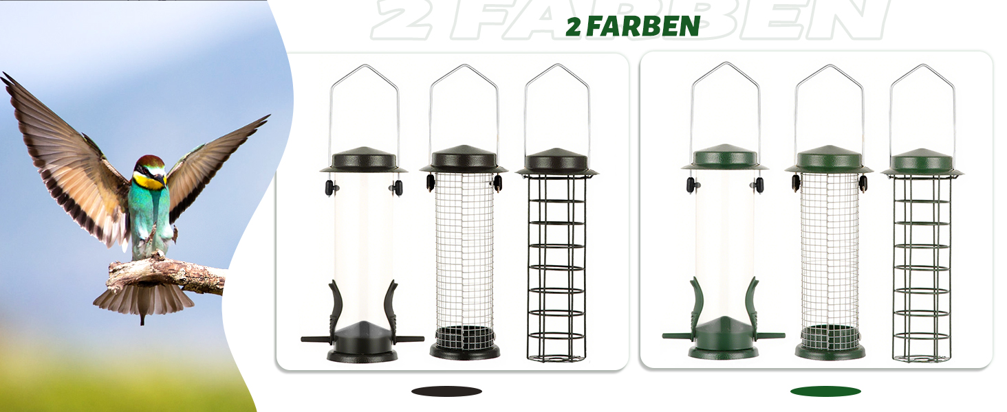 Набір годівниць для птахів Urban Deco 3 шт. з міцного металу, коричневі