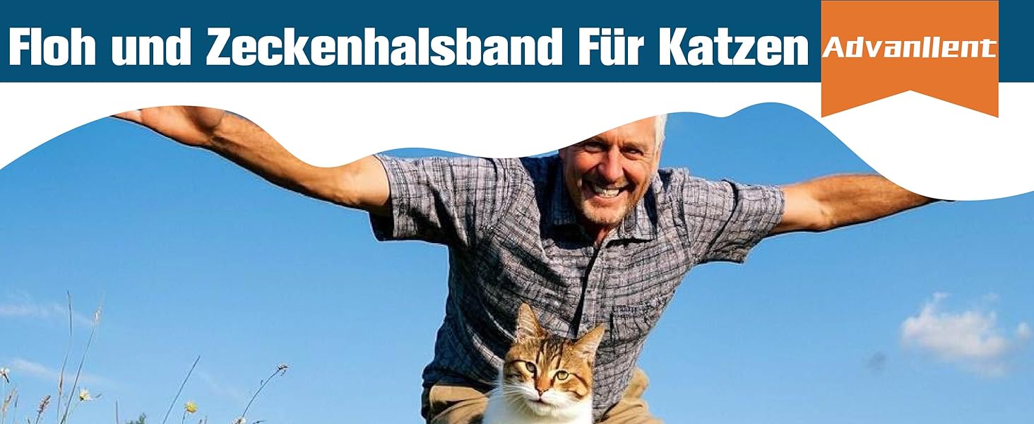 Захисний нашийник від бліх та кліщів для котів Advanllent, від 12 тижнів