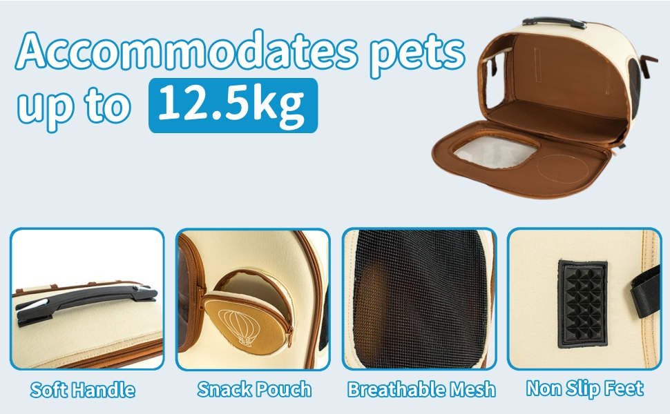 Транспортна переноска для котів та собак на колесах, переноска для тварин, переноска на колесах, знімний відсік, переноска-візок для подорожей та піших прогулянок