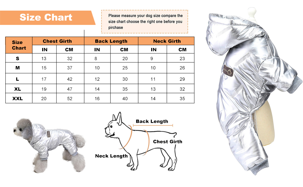 Водонепроникний теплий одяг для собак PETCUTE: куртка з капюшоном для малих, середніх та великих собак, срібно-білий, 2XL