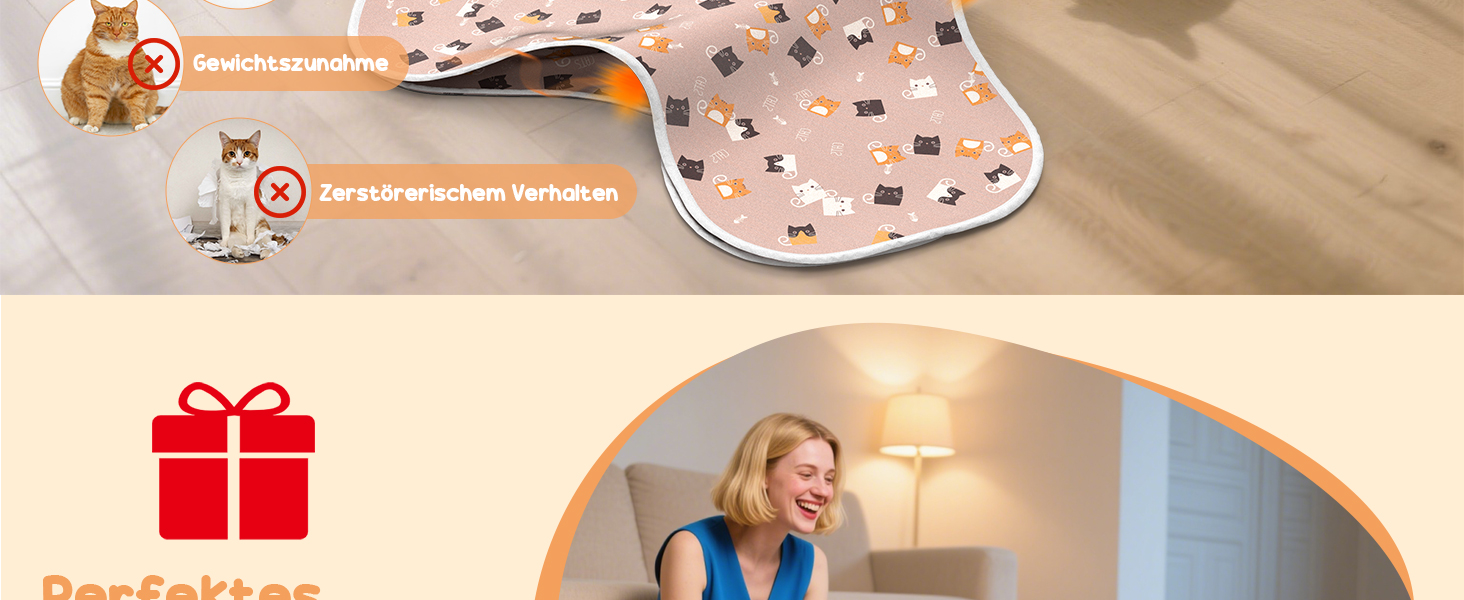 Інтерактивна іграшка для котів FLERDMAU з 3 режимами, з пір'ям та мишкою, електрична, для кількох котів, рожева