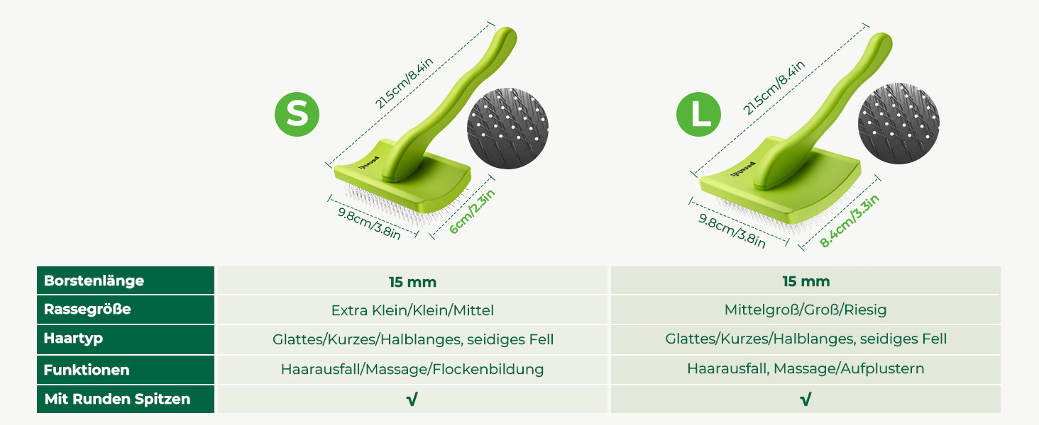 Пек'ют Лiкер Бюртє Профi: щiтка для вигiнню пiдшерстку собак, розплутування, довгi голки, для пуделів, теддiв, кокапу, довгошерстих порiд (25 мм, L, 15 мм, з клейкими кульками)