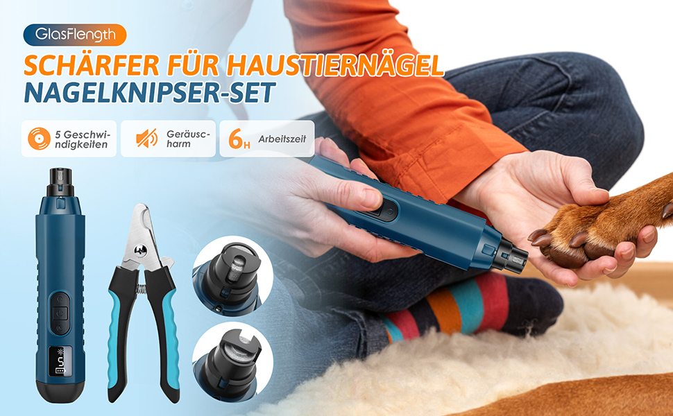 Точилка для кігтів собак та котів з LED-підсвічуванням, 5 ступенів, для великих, середніх та малих порід