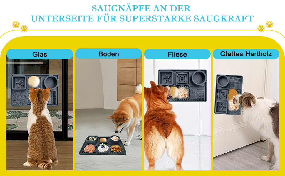 Шлека для собак Cooltto з лопаткою та нержавіючою чашею, силіконова підкладка з присосками для догляду за шерстю, купання та обрізки кігтів. Модель C & B (темно-сірий)