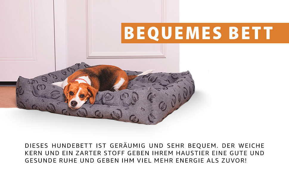 Ліжко для собак PaLulli Animal - міцне, водонепроникне, з м'яким знімним подушками, 115x85x18 см, Бордовий