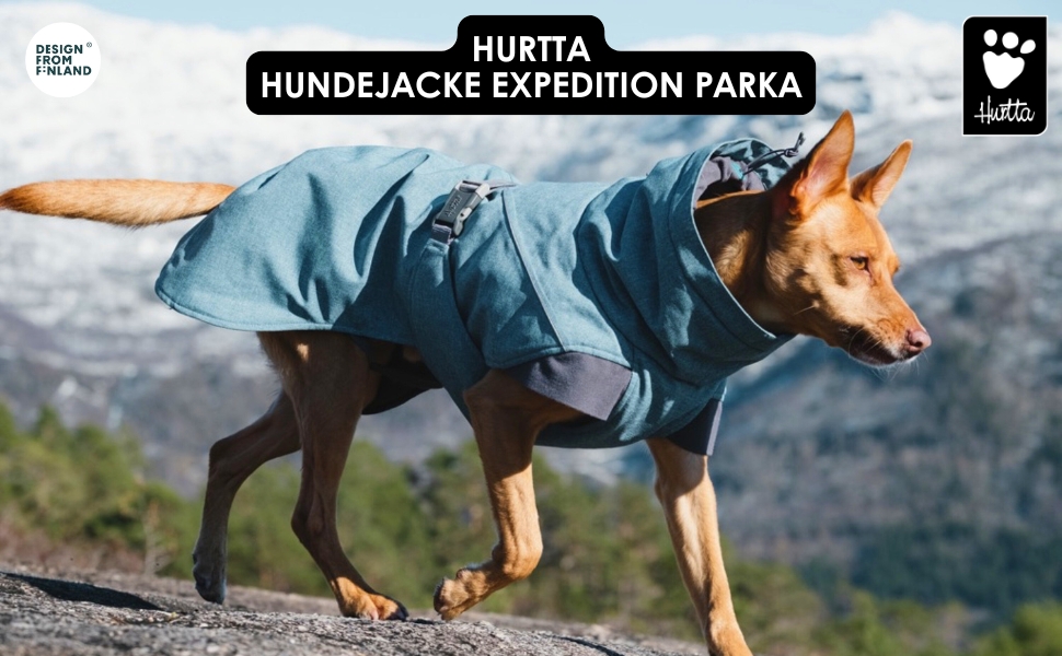 Hurtta Expedition Parka - зимовий теплий одяг для собак, темно-синій, 45 см