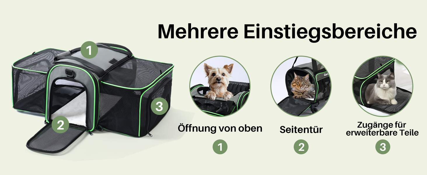 Транспортна переноска для котів та маленьких собак Gardner Pet, складана, з регульованим об'ємом, дихаюча, з плечовим ременем, BPA-free, M Basic