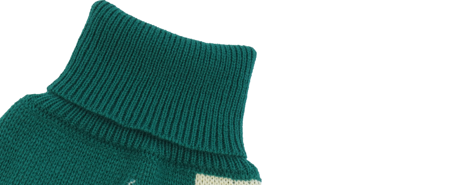 Вовняний пуловер для собак Hjumarayan, вінтажний стиль, для маленьких собак, зелений (XS)