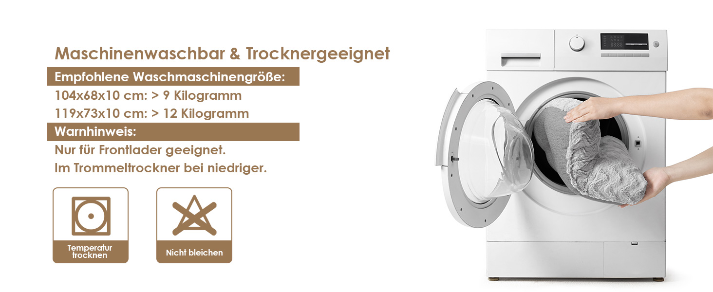 Килимок для собак великих порід, 104x68 см, XL, з штучним хутром та льоном, сірий, 104 x 68 x 10 см