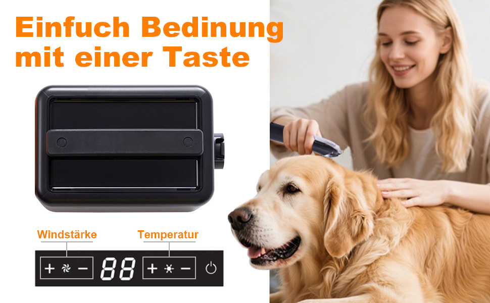 Фен для собак Kanonen-Stil, білий, 2400W, регулювання швидкості та температури, LYCSJDPWH-DE (7 в 1: сушка, пилосос, стрижка)