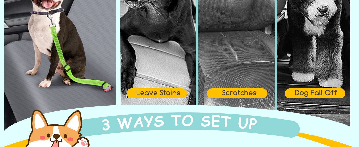 Чохли на сидіння для собак Nobleza: водонепроникні, зносостійкі, універсальні, 140x110 см (Сірий)