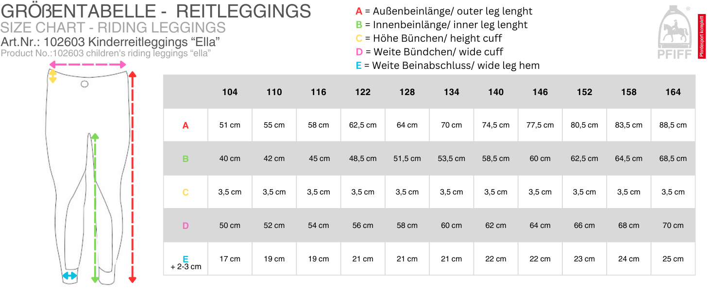 Дитячі штани для верхової їзди PFIFF Ella, 134 розмір, блакитний/рожевий