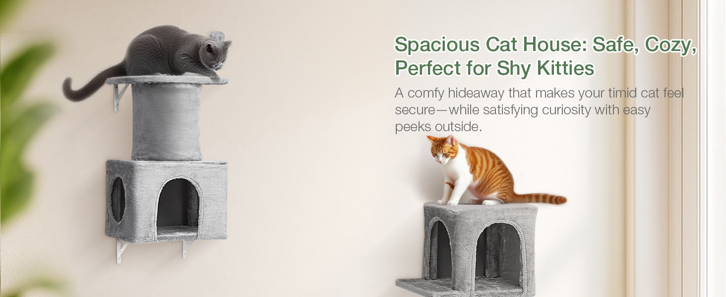 Комплекс для котів BYBYME з гамаком, ліжком та когтеточками, 6 предметів, сірий